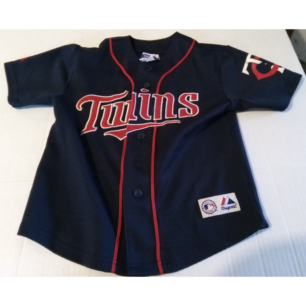 Minnesota Twins Youth Size Medium Blue Johan Santana Replica Jersey By Majestic